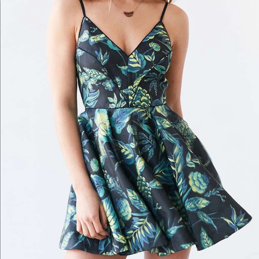 Urban Outfitters holographic palm print dress